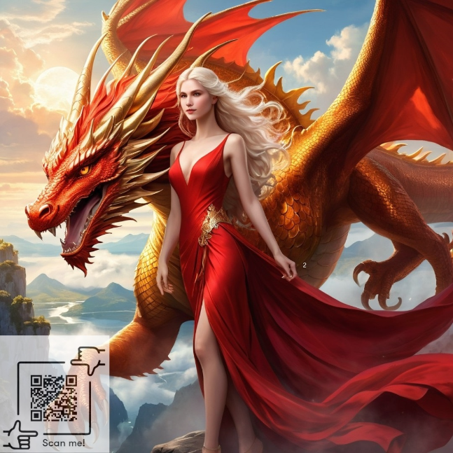 Woman with shifter dragon